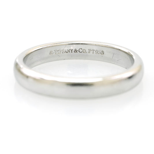 Tiffany & Co. Platinum 950 3mm Ladies Wedding Band Ring Size 5.5 Retail $1150