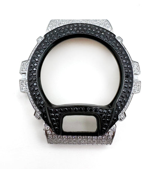Replacement Casio G Shock Stainless Steel Black Silver Bezel Zircon Dw6900
