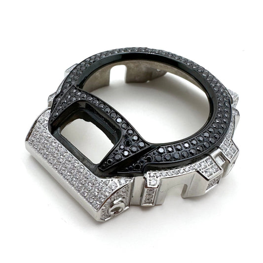 Replacement Casio G Shock Stainless Steel Black Silver Bezel Zircon Dw6900