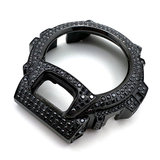 Replacement Casio G Shock Black Stainless Steel black bezel Zircon Dw6900