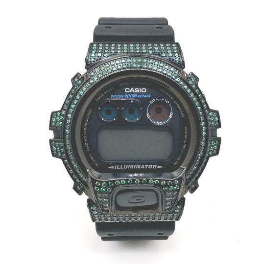 Replacement Casio G Shock Black Stainless Steel Black bezel Zircon Dw69001289
