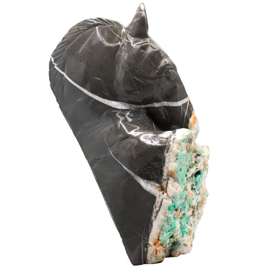 Brown Horse collection sculpture in Natural Colombian Emerald