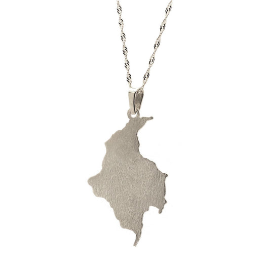 Colombian Sketch Necklace Silver Croquis Hand Made